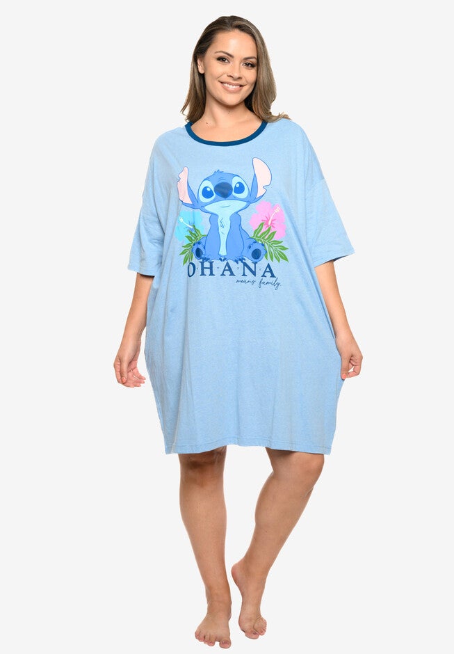Disney Stitch Sleep Shirt Nightgown Pajamas, BLUE, hi-res image number null