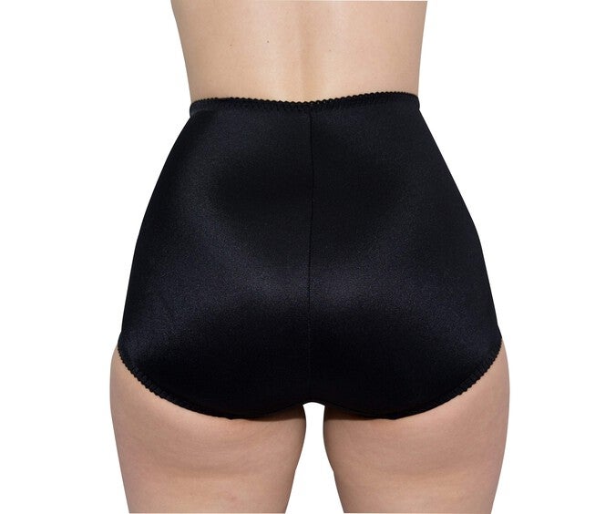 4way Stretch Full Coverage Panty, Light Shaping, BLACK, on-hover image number 1