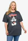 Disney Mickey Mouse Varsity T-Shirt Charcoal Gray T-Shirt, CHARCOAL GREY, hi-res image number 0