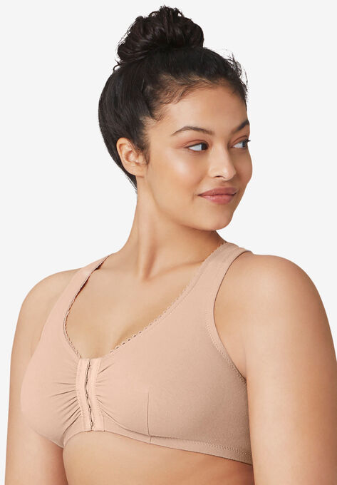 Glamorise® Front-Close Lace Back Bra, , alternate image number null