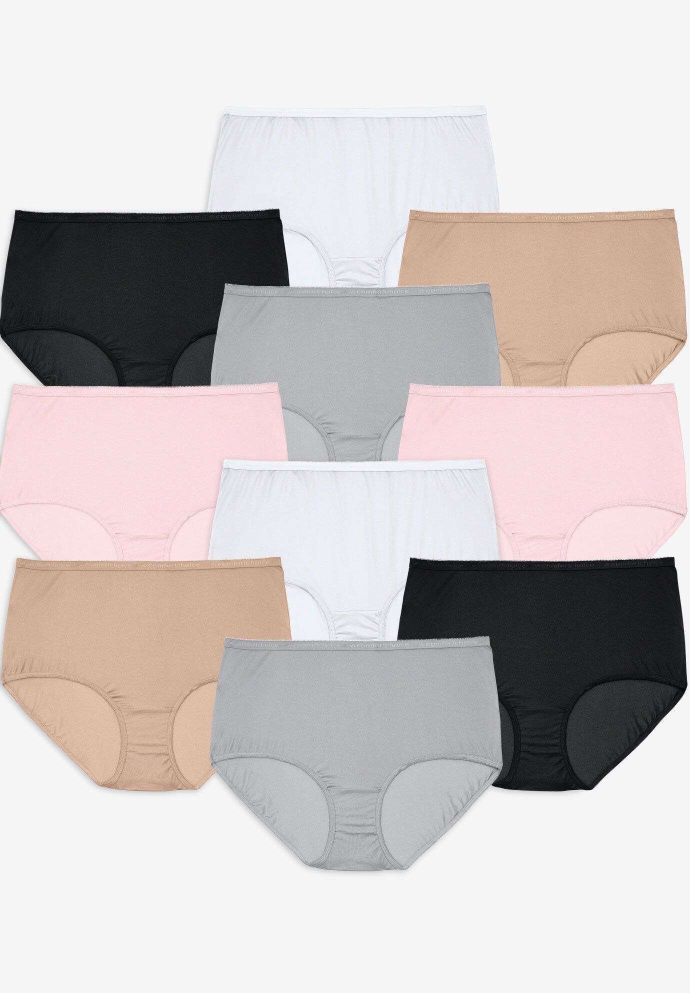 Full Coverage Nylon Brief 10-Pack