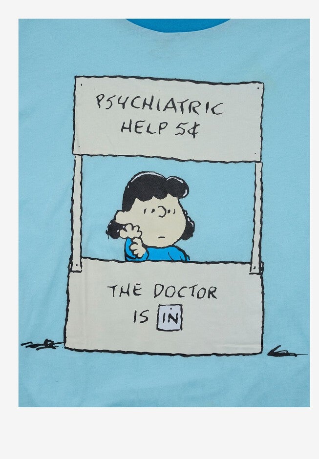 Women's Peanuts Lucy The Doctor Dorm Sleep Shirt One Size Blue, BLUE, alternate image number null