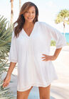 Crochet Dress Cover-Up, WHITE, hi-res image number null