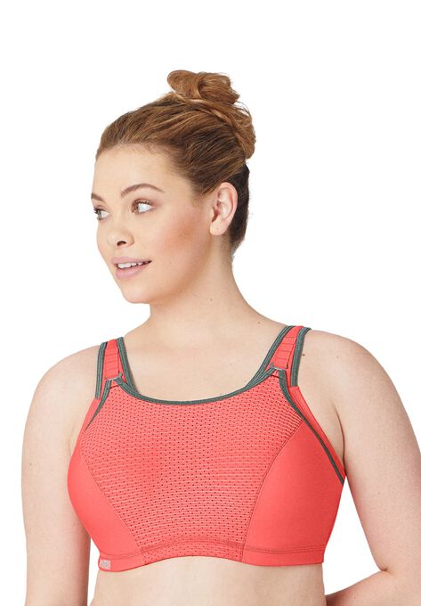 Adjustable Wire Sport Bra, CORAL GRAY, hi-res image number null