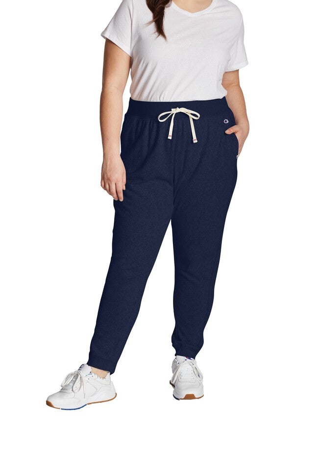 Women's Plus French Terry Joggers , ATHLETIC NAVY, hi-res image number 0