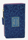 Loungefly X Disney Women'S Stitch Snap Flap Wallet Pineapples Flowers Blue Wallet, , alternate image number null