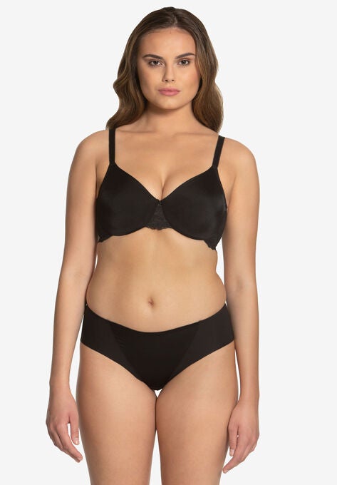 Lena Everyday Hidden Wire Seamless Minimizer Bra 7309, BLACK, hi-res image number null