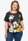 Disney Mickey Mouse & Crew Cropped T-Shirt Gray T-Shirt, GREY, hi-res image number 0