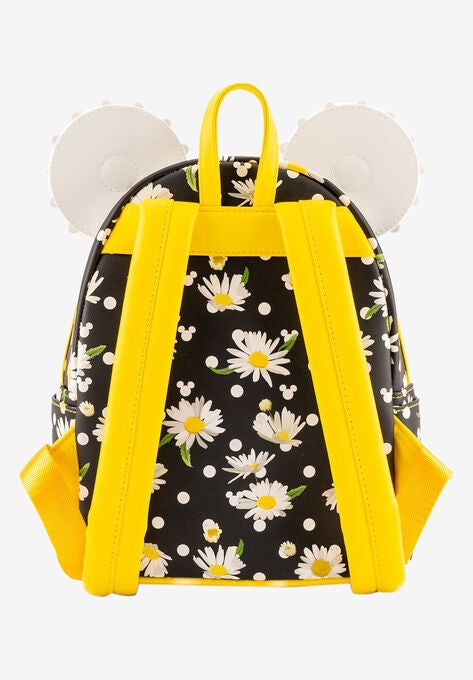 Loungefly X Disney Minnie Mouse Daisies Mini Backpack Handbag Ears, , alternate image number null