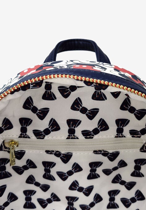 Loungefly x Disney Mickey & Minnie Mini Backpack Handbag All-Over Print Navy, , alternate image number null