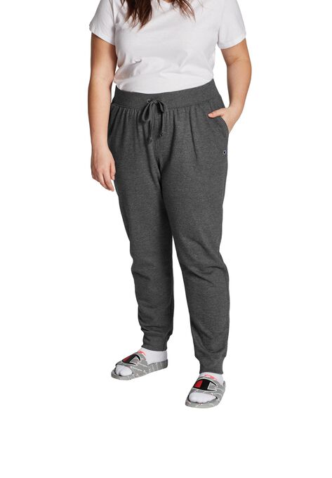 Champion Women's Plus Powerblend® Fleece Joggers, GRANITE HEATHER, hi-res image number null
