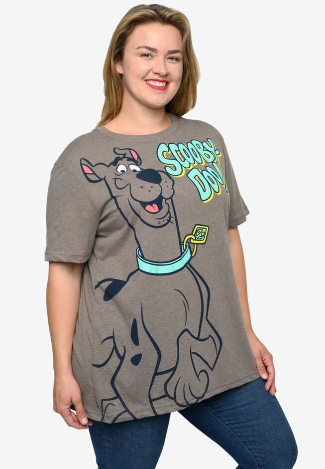 Women'S Scooby Doo T-Shirt Classic Graphic Print Heather Brown T-Shirt, , alternate image number 2