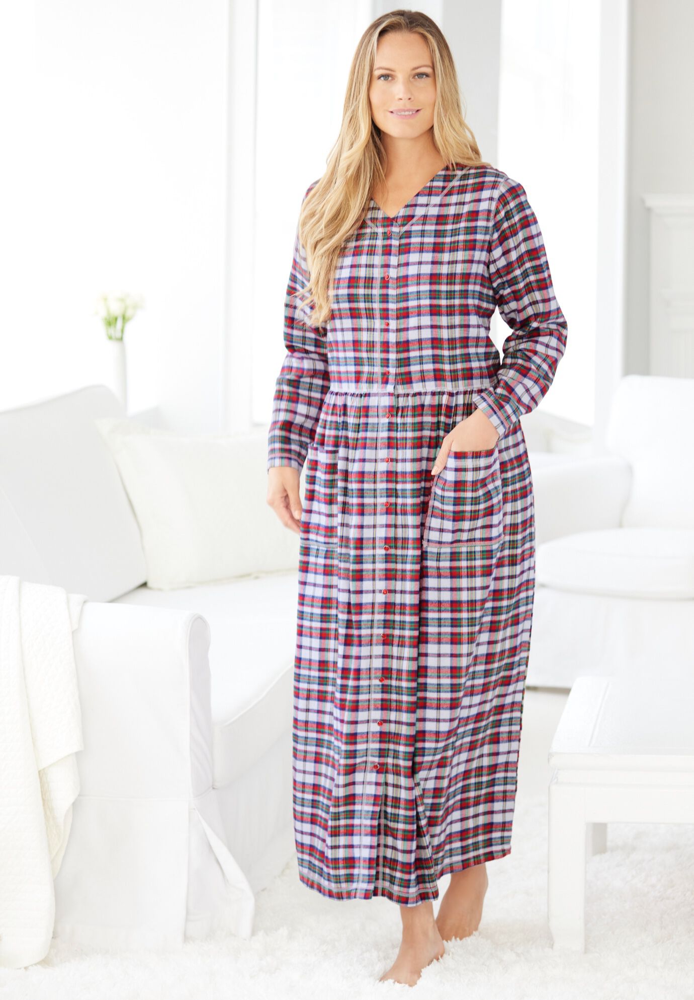 Flannel Plaid Lounger, , alternate image number 6
