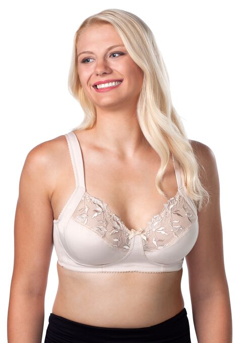 Jayne Dreamy Comfort Wireless Lace Half Cup , NATURAL NUDE, hi-res image number null