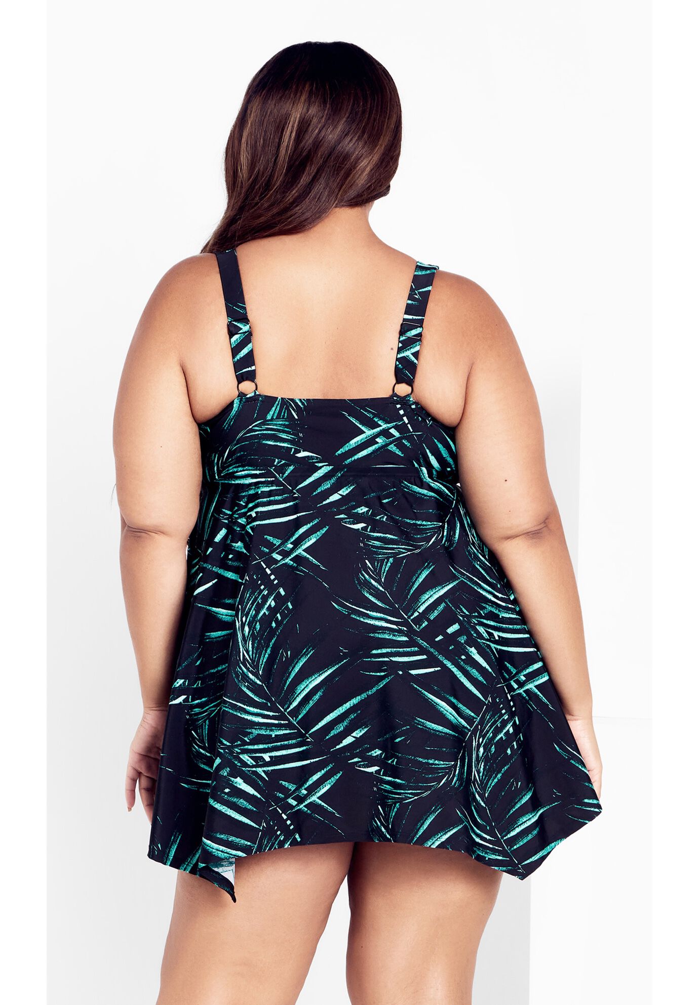 Icon Print Swimdress, AQUA TROPICS PRINT, alternate image number 5