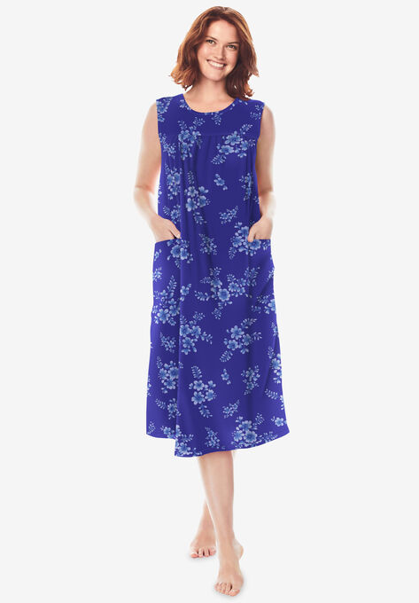 Sleeveless Print Lounger , ULTRA BLUE BOUQUET, hi-res image number null