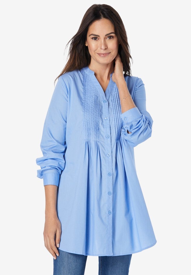 Perfect Pintuck Tunic, FRENCH BLUE, hi-res image number null