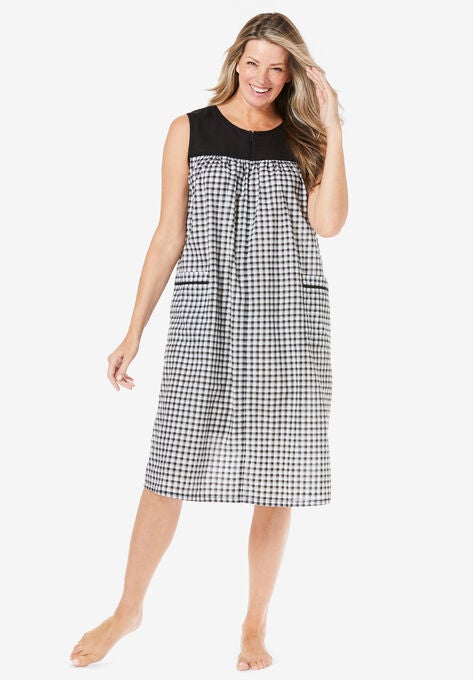 Zip Lounger, BLACK WHITE GINGHAM, hi-res image number null