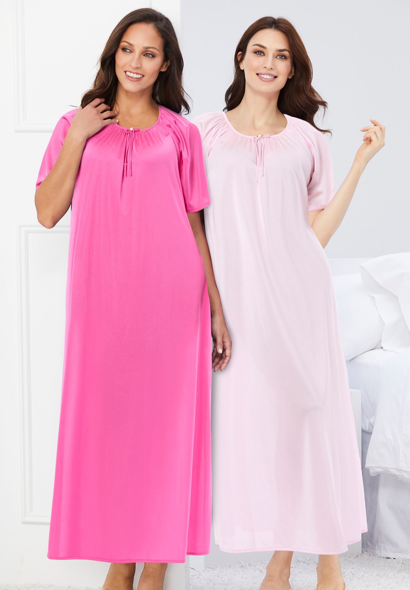 2-Pack Long Silky Gown, , alternate image number 3