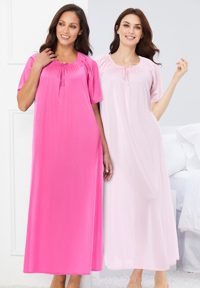 2-Pack Long Silky Gown, , alternate image number 3