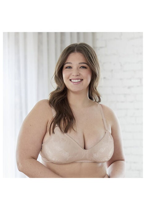 Bestform 5006222 Floral Jacquard Wireless Soft Cup Bra With Lightly-Lined Cups, , on-hover image number null