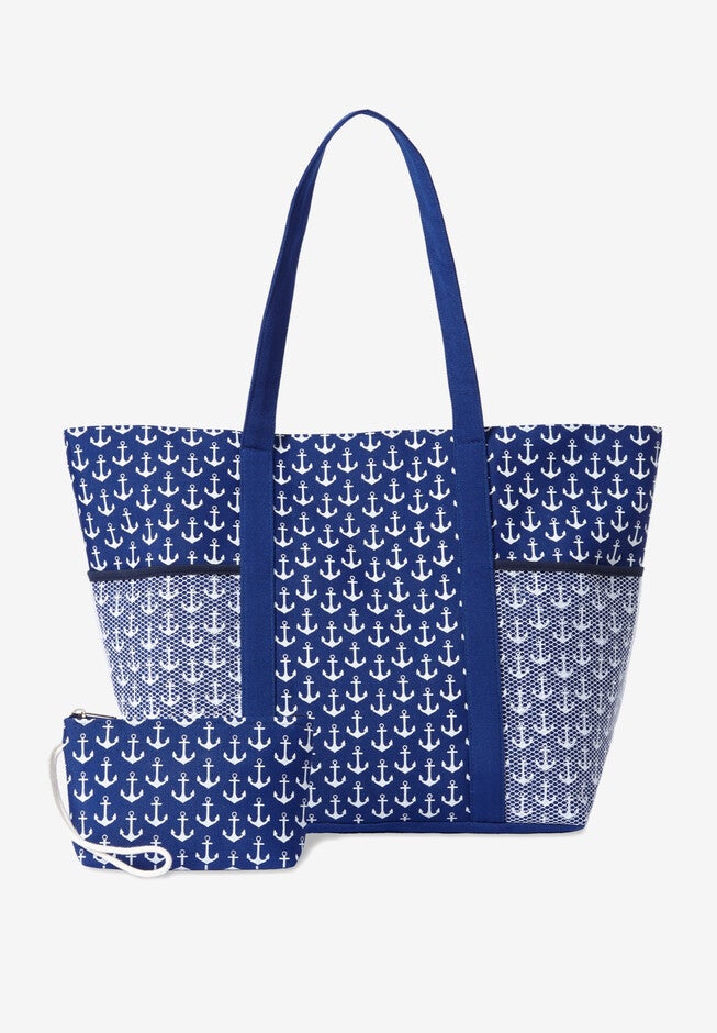 2-Piece Tote Set, BLUE ANCHOR, hi-res image number null