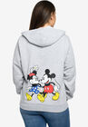 Disney Mickey Minnie Mouse Stroll Zip Hoodie Sweatshirt Gray, , on-hover image number 1