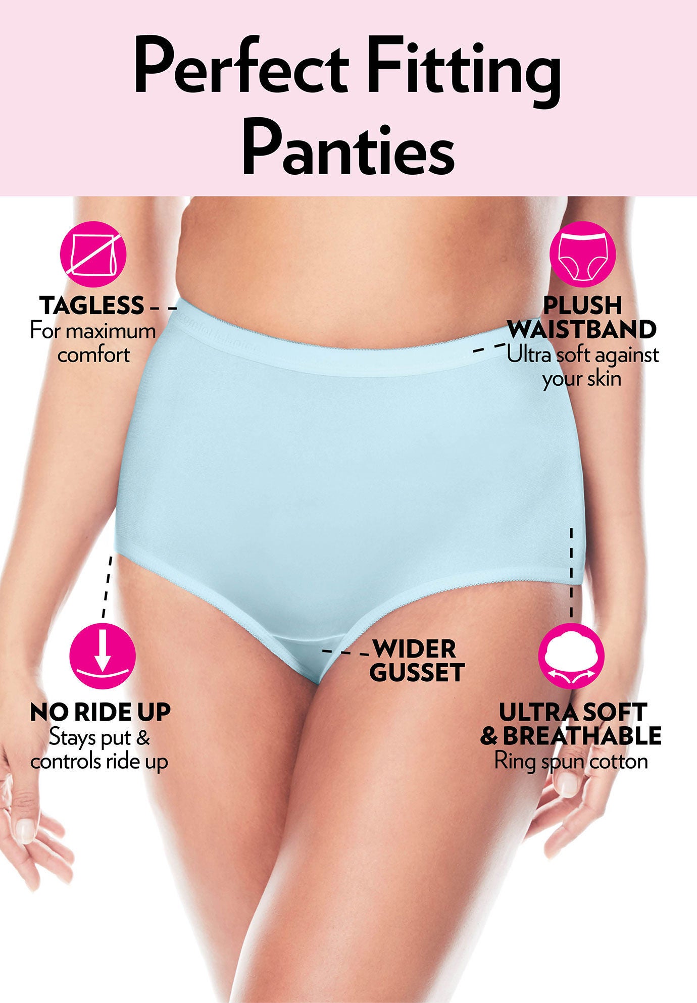 5-PACK TAG-FREE FULL COVERAGE COTTON BRIEF, DITSY PACK, alternate image number 5