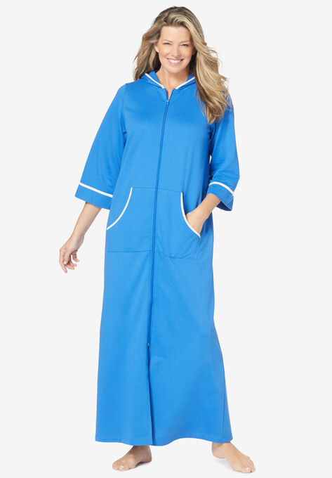 Long French Terry Robe, COBALT BLUE, hi-res image number null