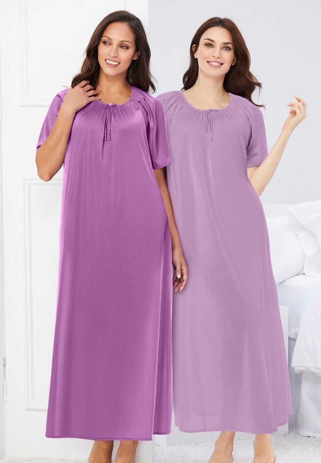 2-Pack Long Silky Gown, , alternate image number 6