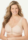 Wireless Front-Close Cotton Comfort Bra, FRAPPE, hi-res image number null