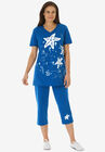 Starfish Tunic and Capri Set, BRIGHT COBALT STARFISH, hi-res image number null