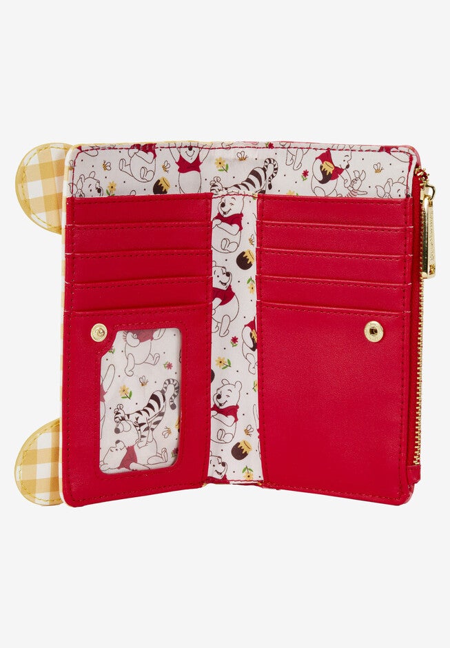 Loungefly X Disney Winnie The Pooh Zip Around Wallet Gingham, , alternate image number 3