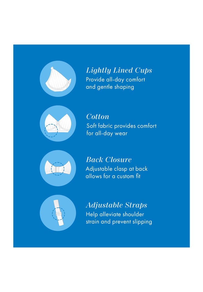 Bestform 5006248 Striped Wireless Cotton Bra With Lightly-Lined Cups, , alternate image number 3