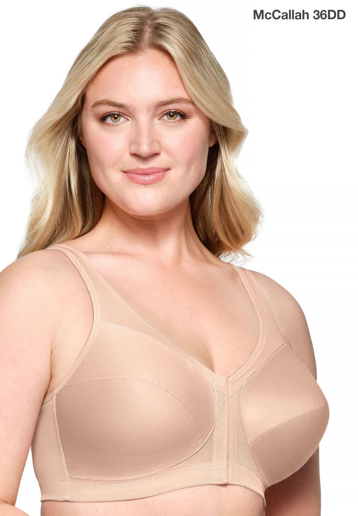 Glamorise® Magic Lift® Front-Close Posture Wireless Bra 1265, CAFE, alternate image number 3