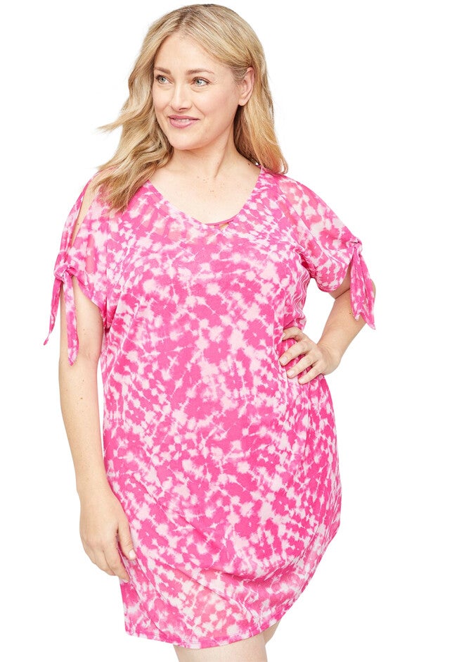 Tie-Dye Breeze Swim Cover-Up, TIE DYE PINK, hi-res image number null