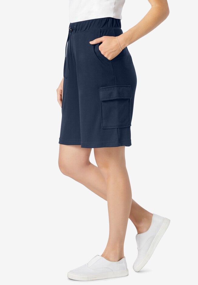 Pull-On Knit Cargo Short, , alternate image number null