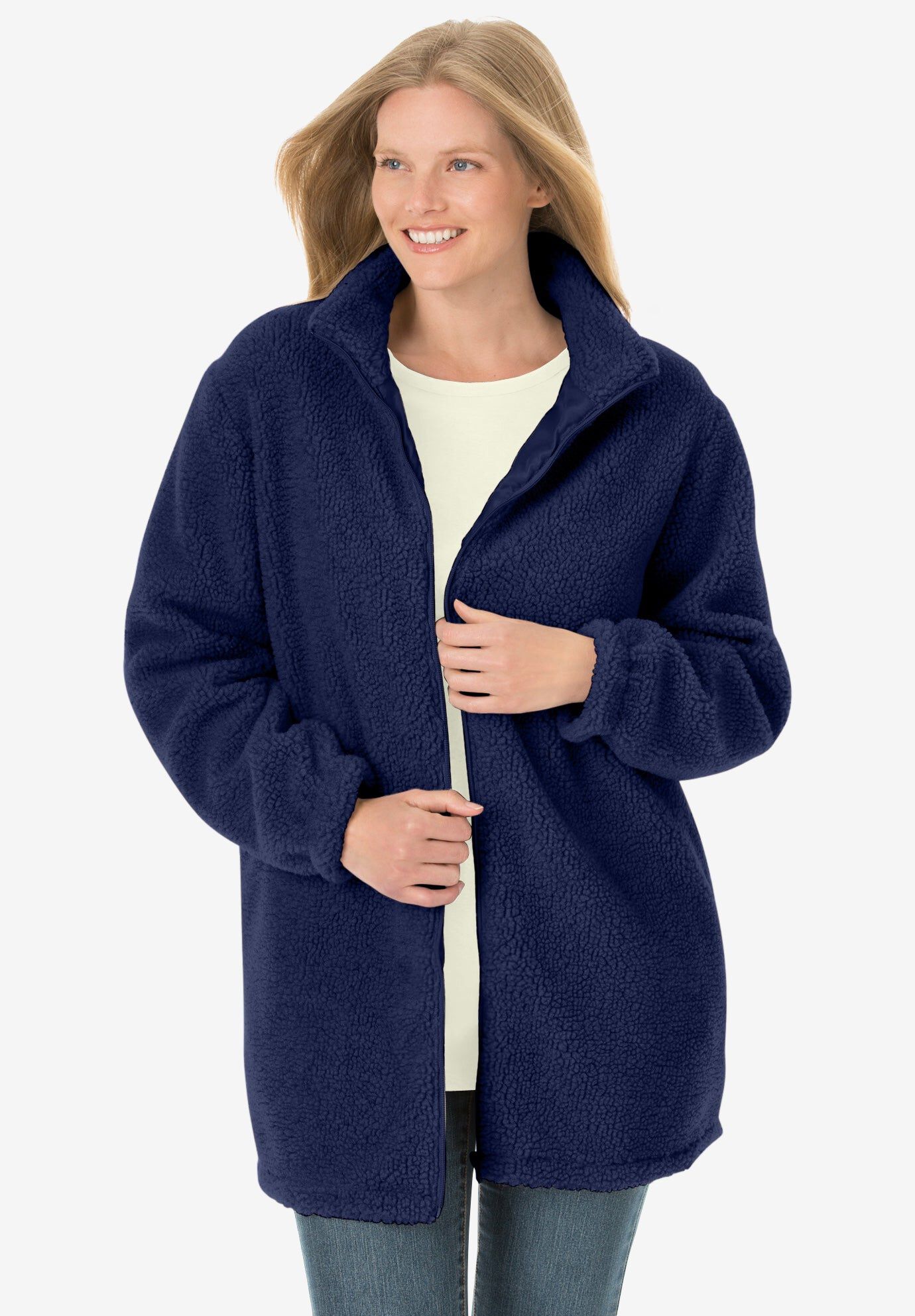 Groove Berber Jacket, NAVY, hi-res image number 0