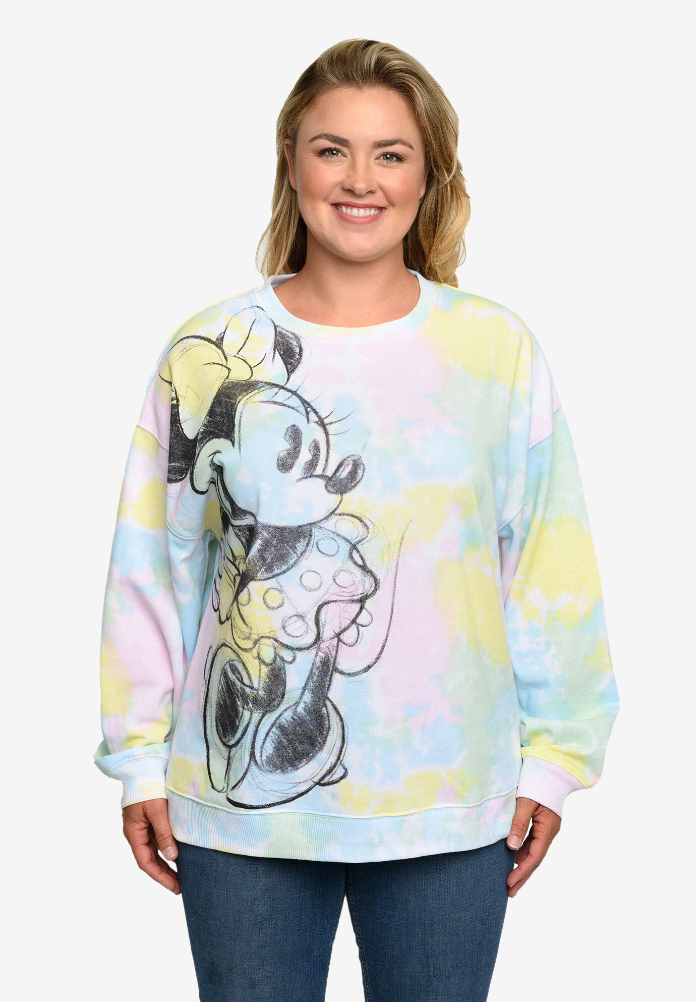 Tie dye mickey hot sale mouse sweatshirt forever 21