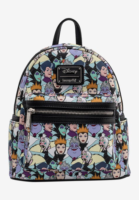 Loungefly x Disney Villains Mini Backpack Handbag All-Over Print Cruella De  Vil