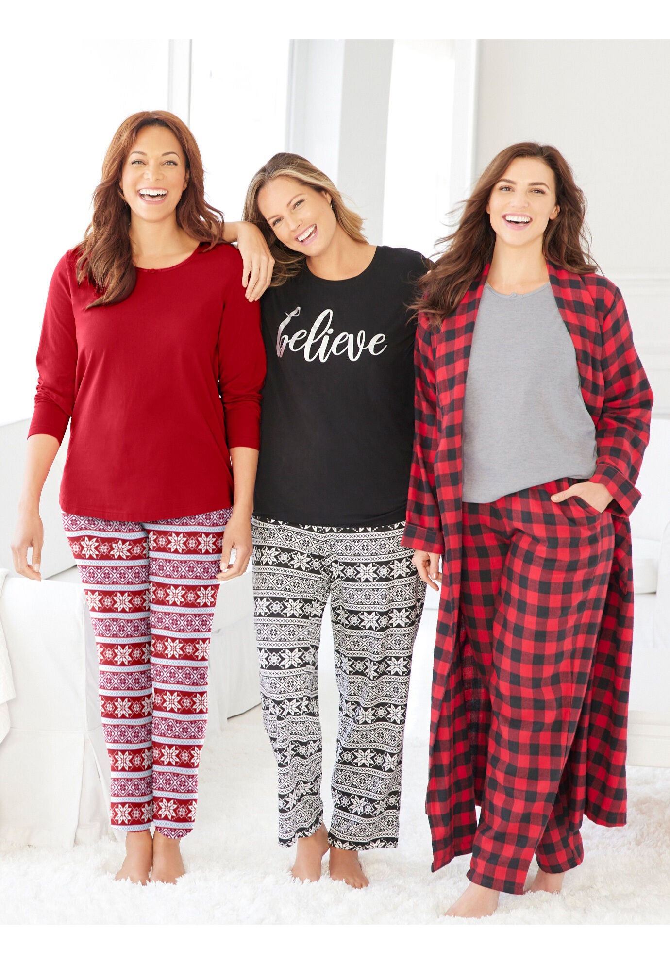 Long Flannel Robe , , alternate image number 4