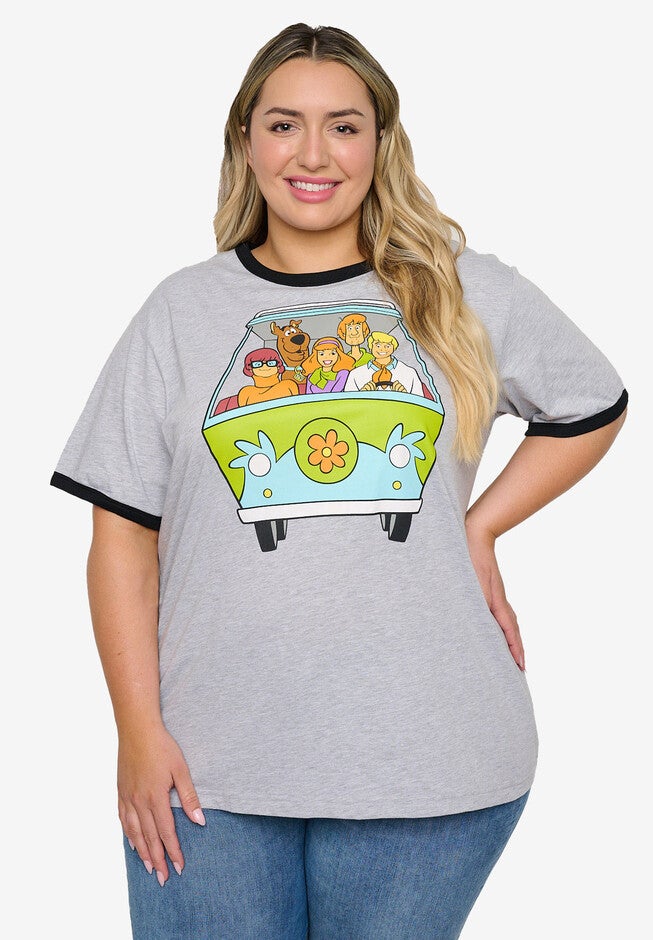 Scooby-Doo Mystery Machine Ringer T-Shirt Gray, , alternate image number 1