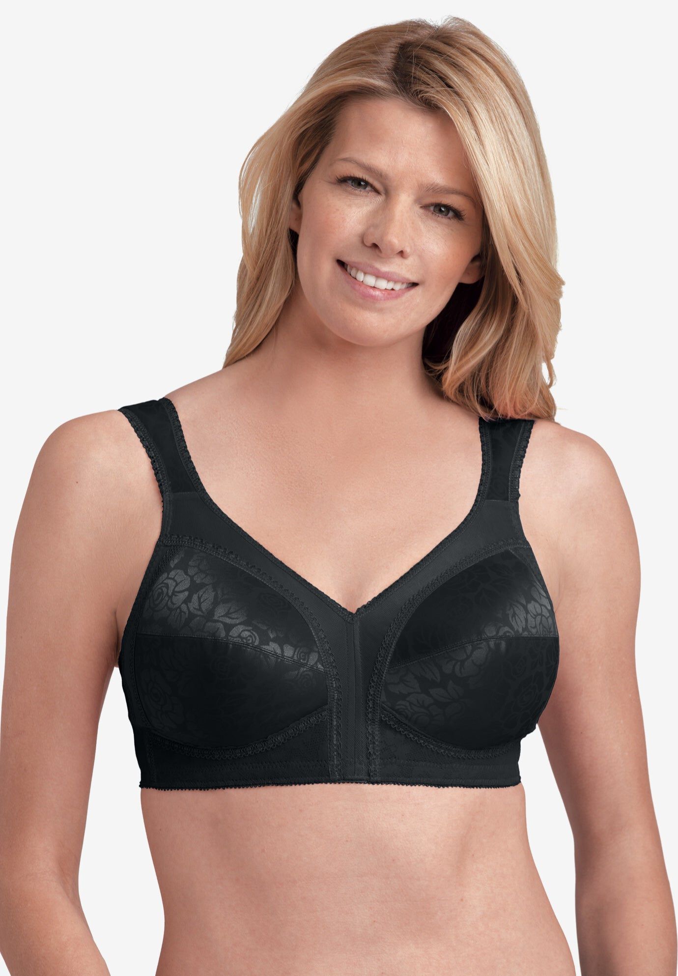 Playtex&reg; 18 Hour Ultimate Shoulder Comfort Wireless Bra 4693, BLACK, hi-res image number 0