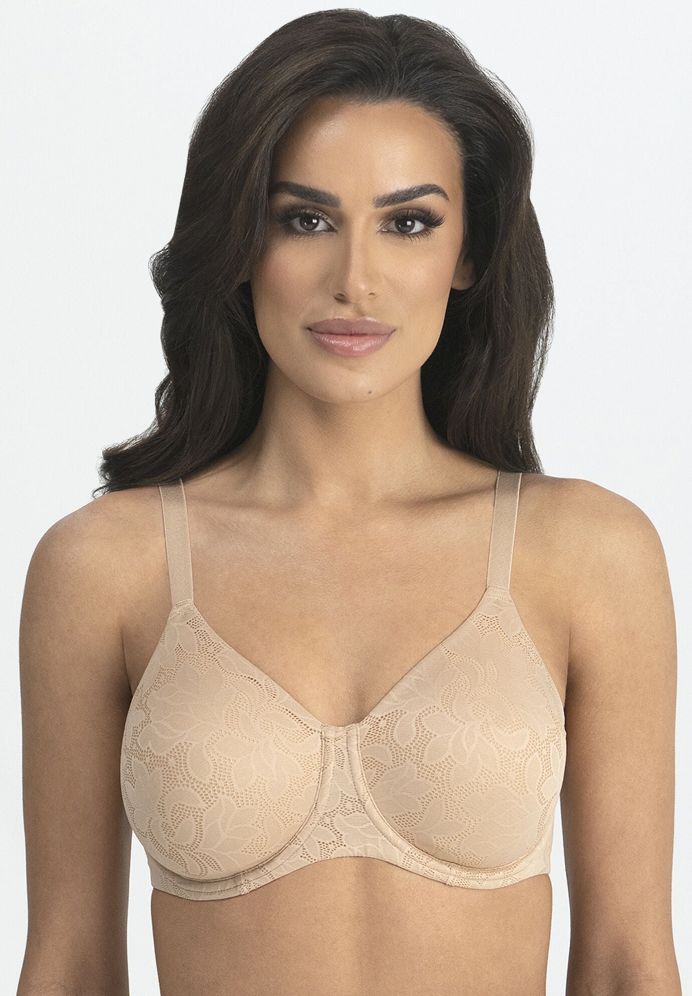 Jacqueline Jacquard Minimizer Bra Intimate Apparel, MOCHA, hi-res image number 0