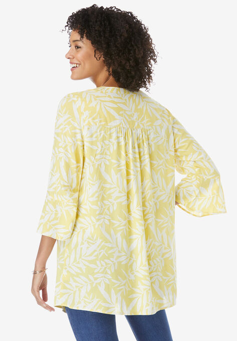Bell-Sleeve V-Neck Tunic, , on-hover image number null