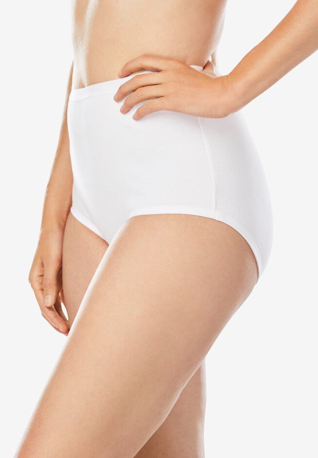 Cotton Brief 5-Pack, WHITE PACK, alternate image number 2