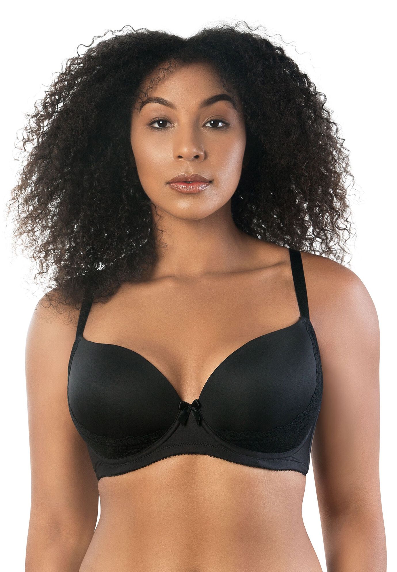 Casey Plunge Molded T-Shirt Bra, BLACK, hi-res image number 0