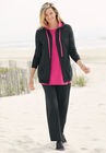 Contrast Tie Hoodie Set, , alternate image number null