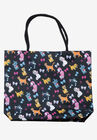Disney Cats Tote Bag Travel Beach Carry-on Cheshire Aristocat Figaro Print, , alternate image number 3