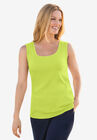 Rib Knit Tank, LIME, hi-res image number null